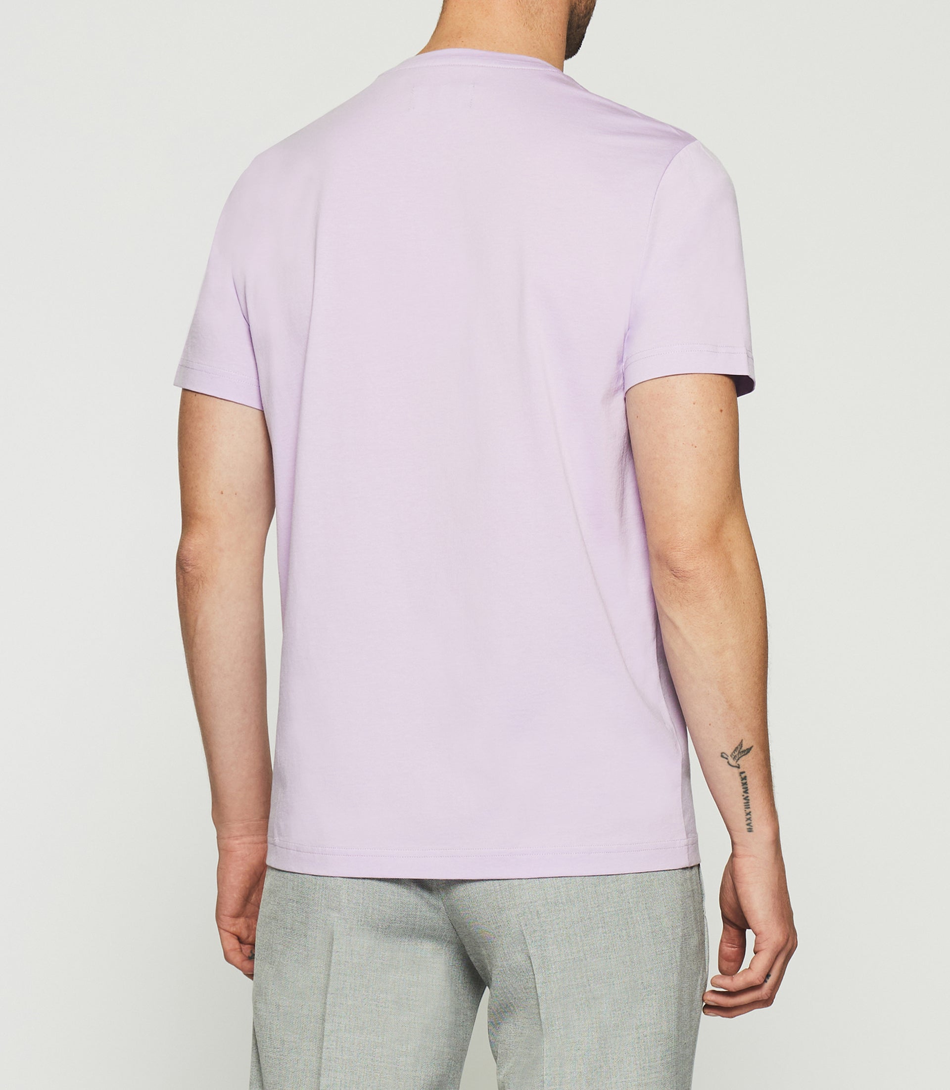 T-shirt à manches courtes uni violet parme GABRIEL - IZAC