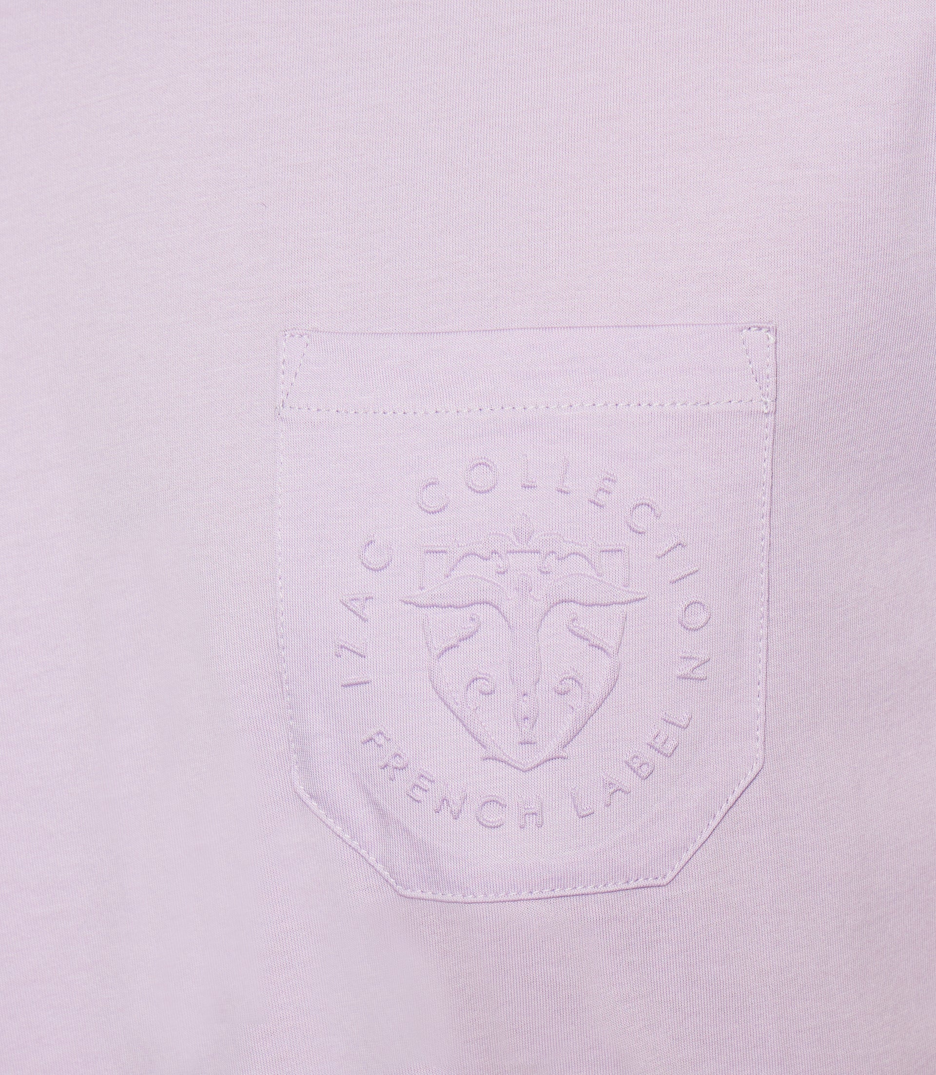 T-shirt à manches courtes uni violet parme GABRIEL - IZAC