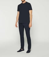 T-shirt uni à manches courtes marine GINO