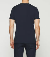 T-shirt uni à manches courtes marine GINO