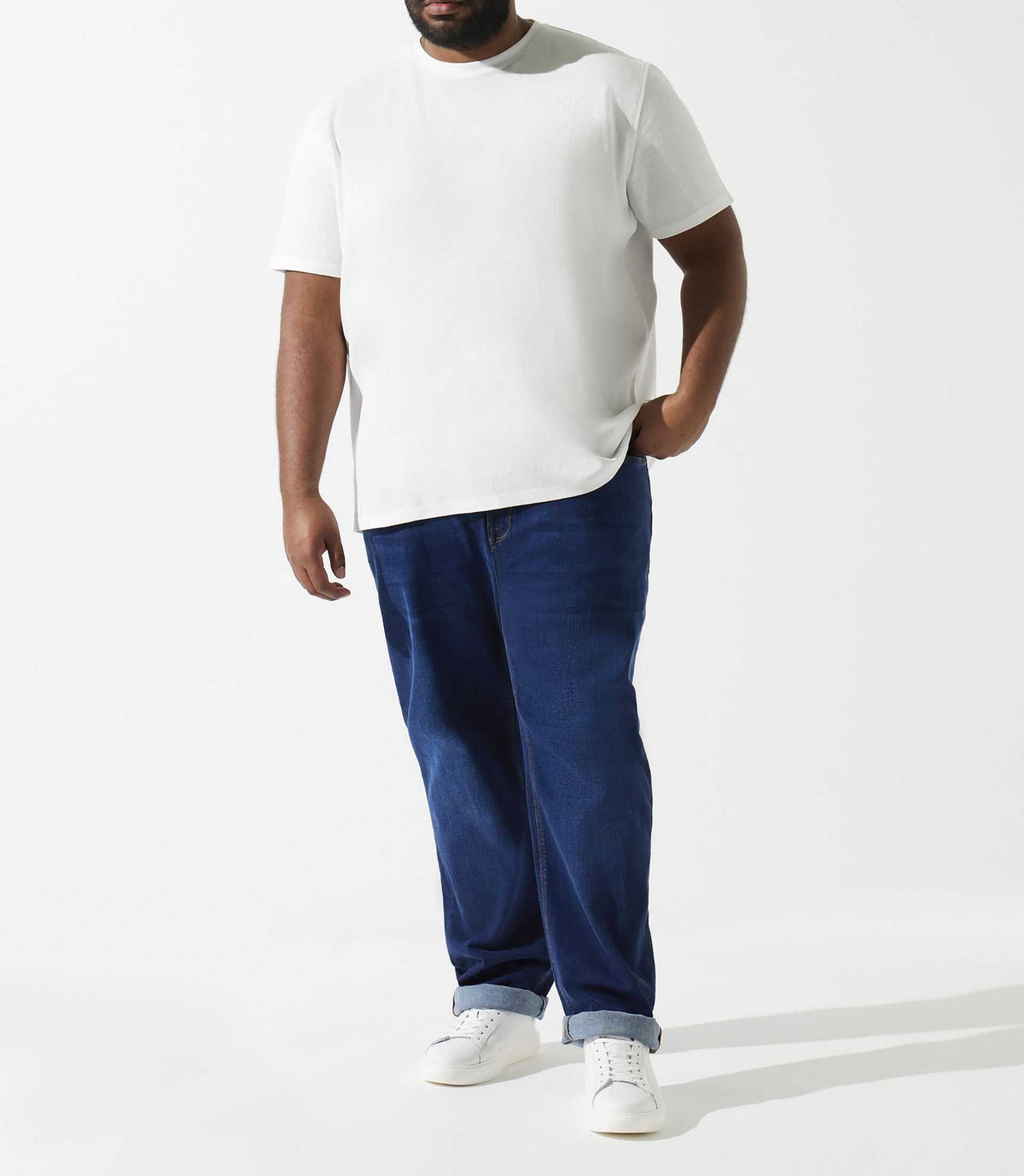 T-shirt uni avec logo brodé écru GIOVANYBT - IZAC