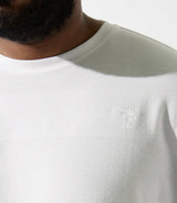 T-shirt uni avec logo brodé écru GIOVANYBT - IZAC