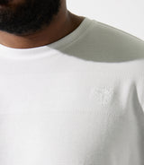T-shirt uni avec logo brodé écru GIOVANYBT - IZAC
