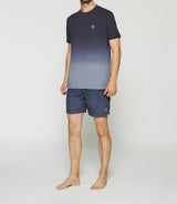 T-shirt à manches courtes dégradé dip dye marine GUYTO - IZAC