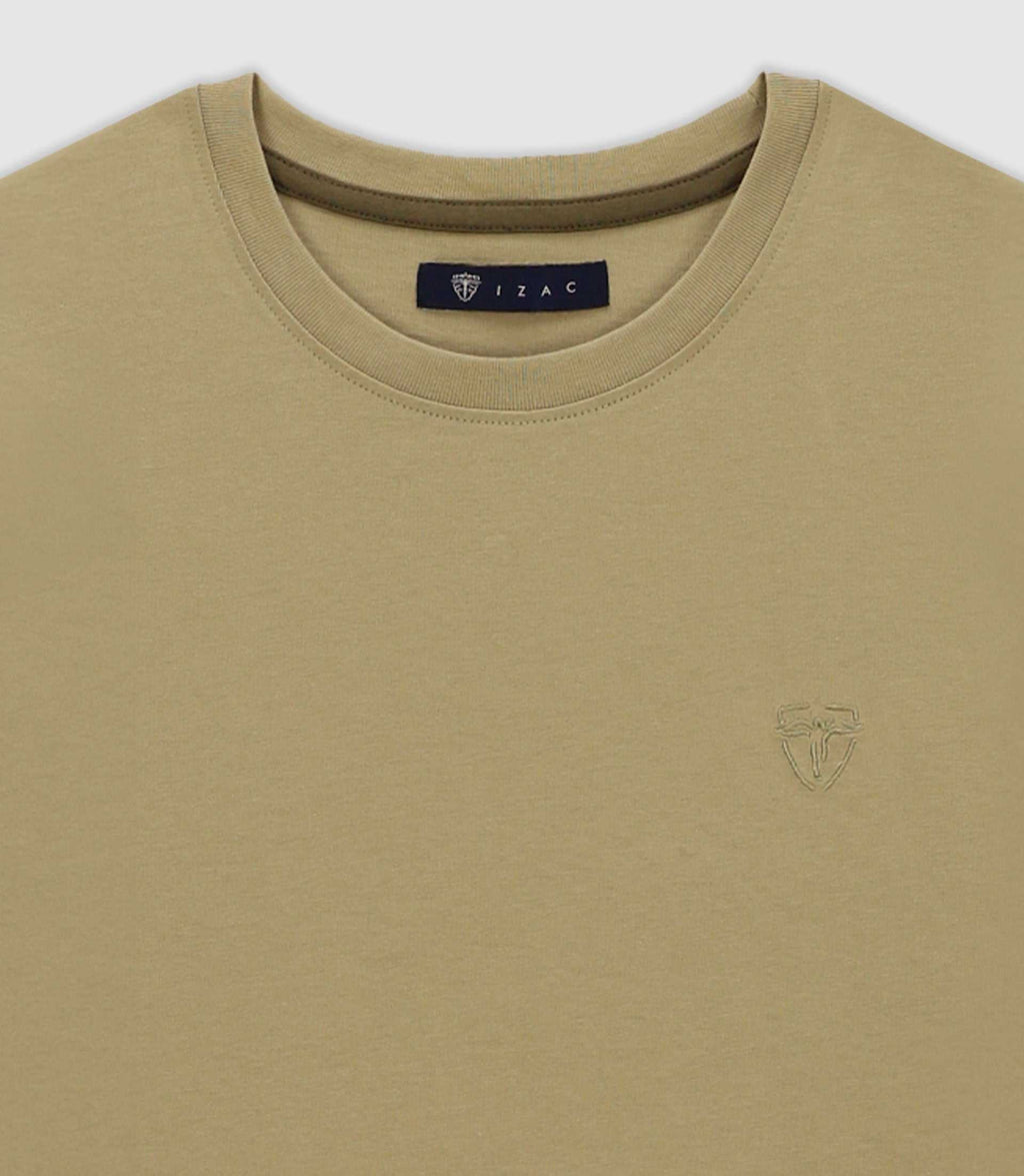 T-shirt en coton kaki - IZAC