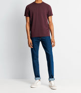 T-shirt uni bordeaux - IZAC
