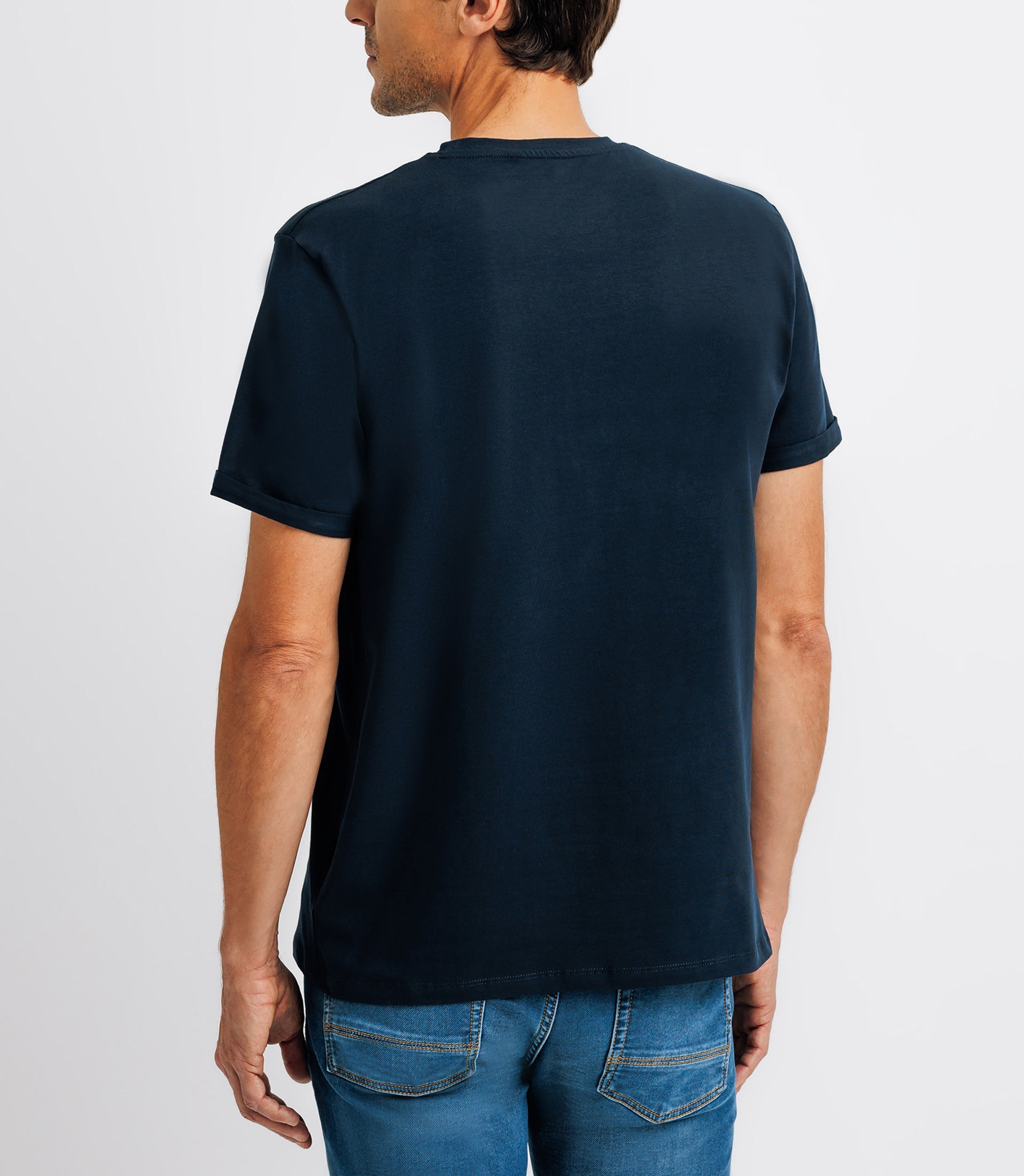 T-shirt uni marine - IZAC