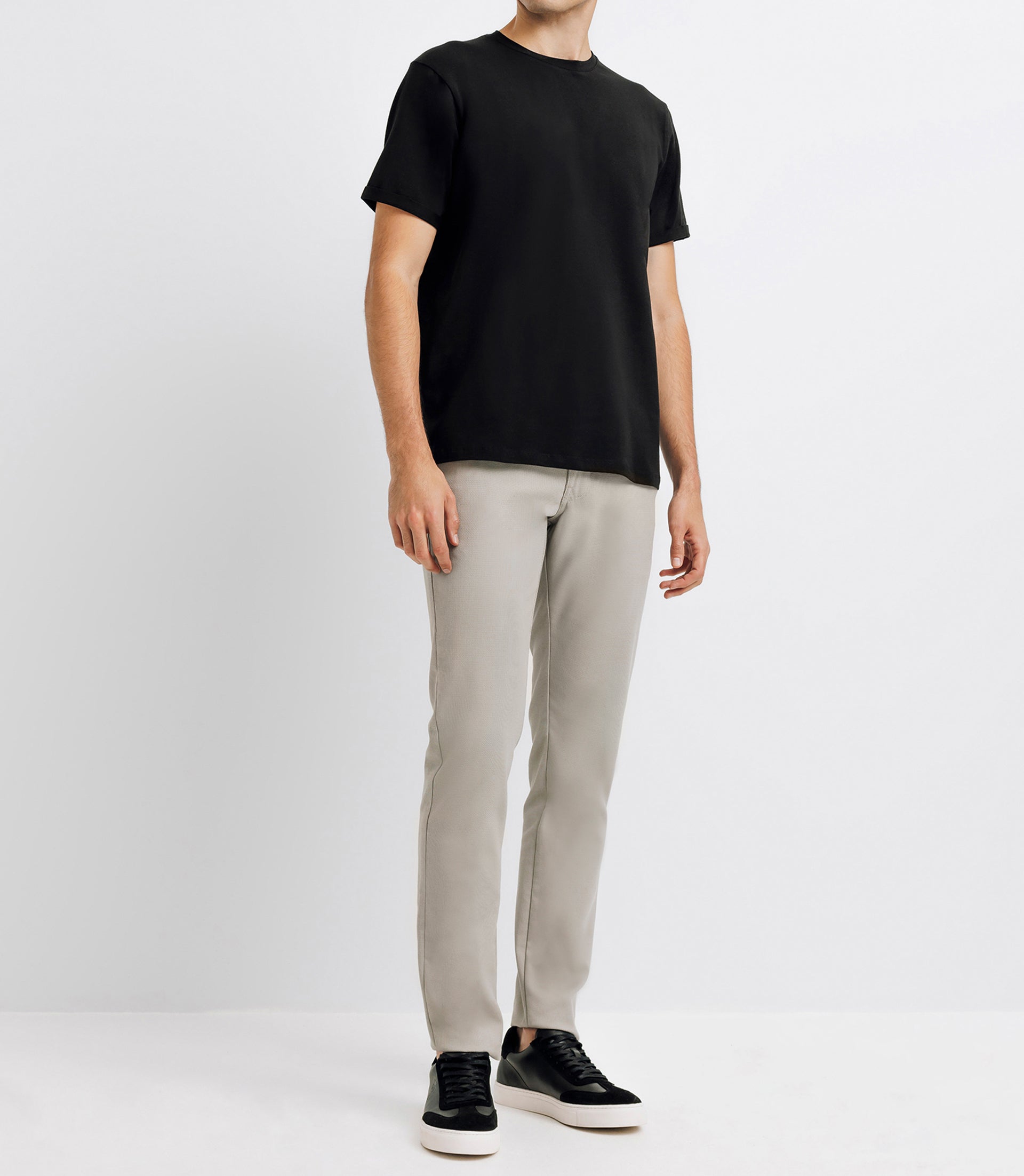 T-shirt uni noir - IZAC