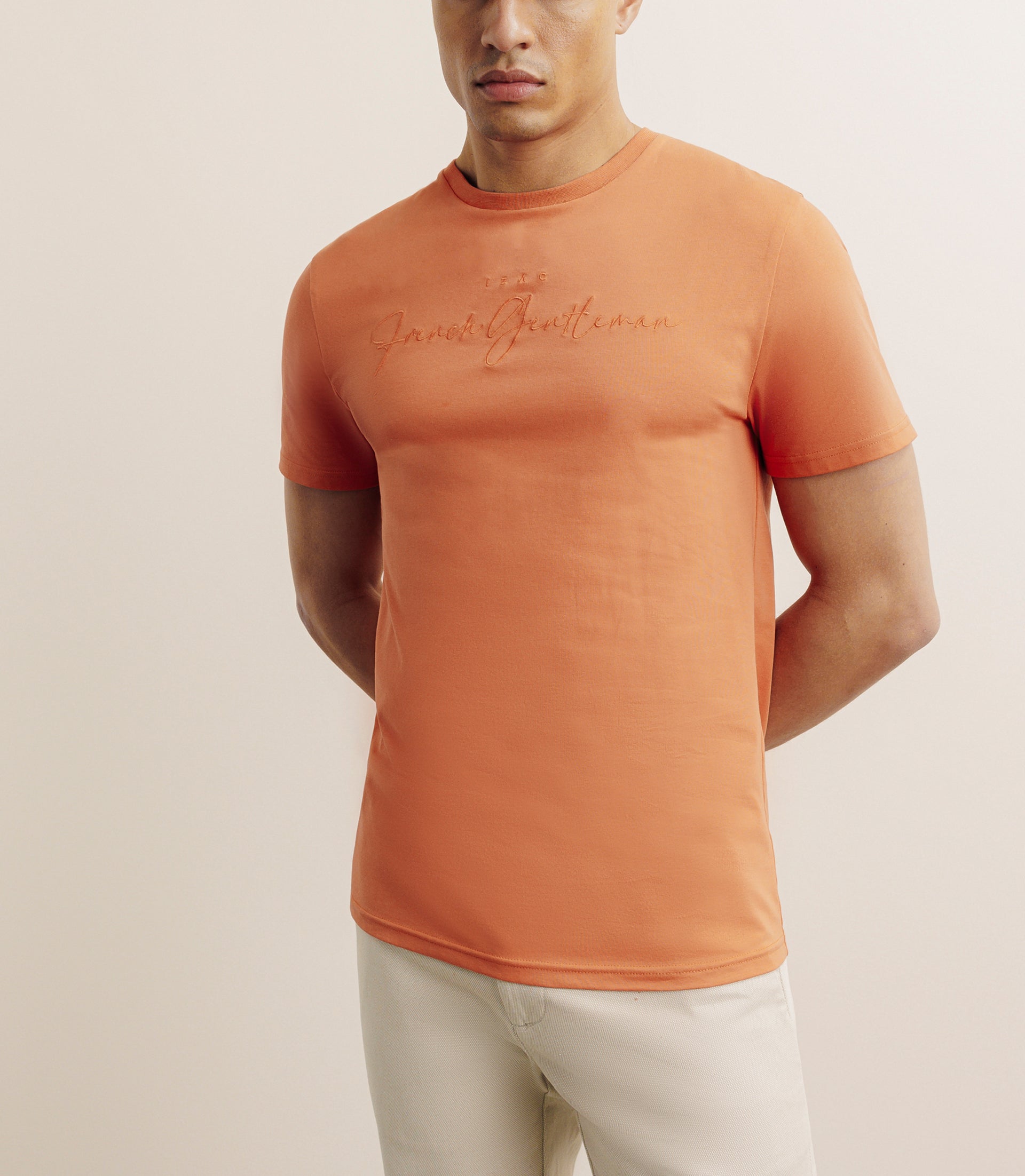 T-shirt manches courtes orange foncé - IZAC