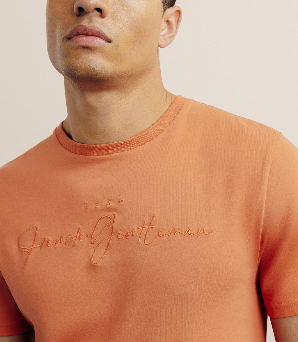 T-shirt manches courtes orange foncé - IZAC