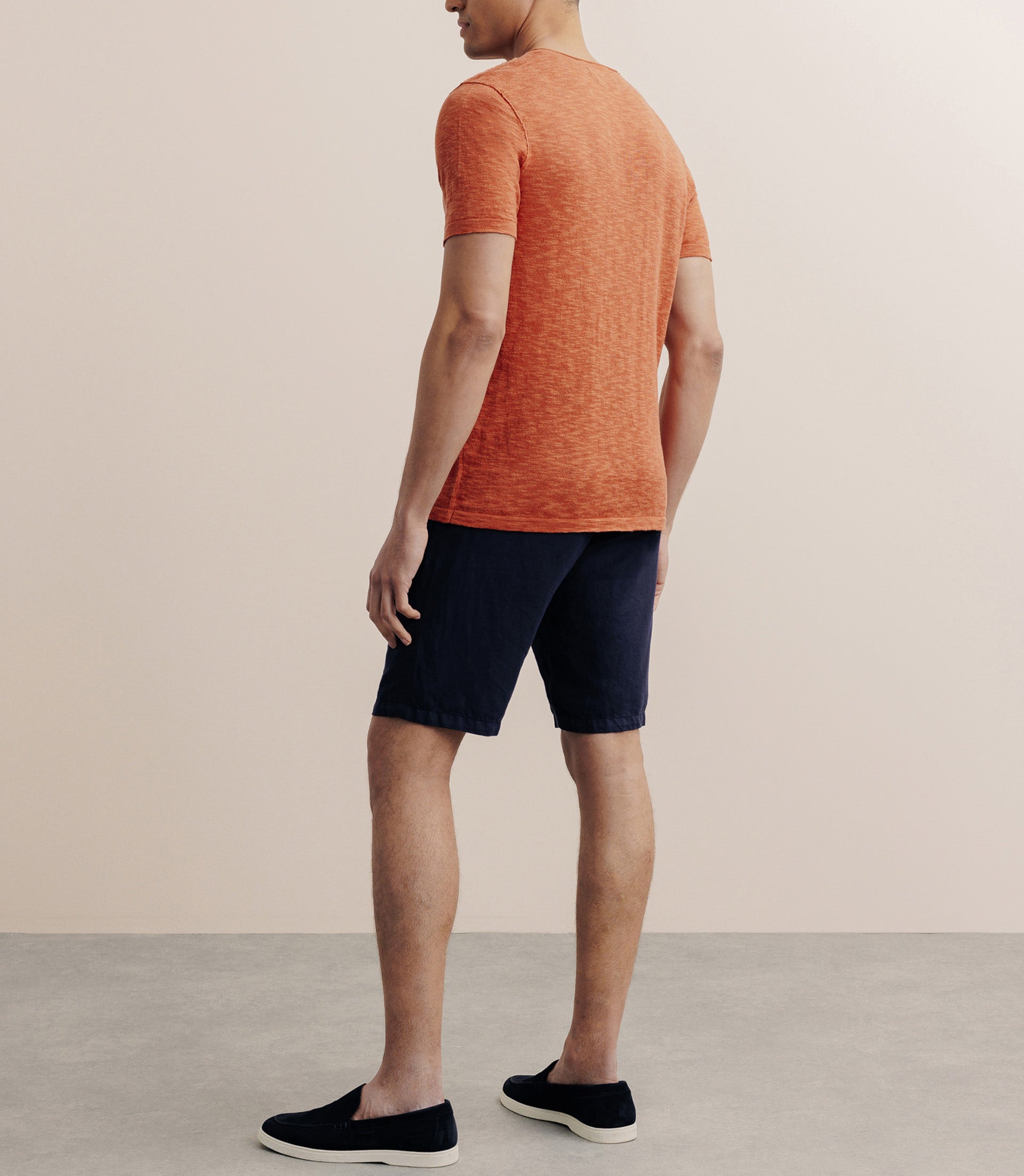 T-shirt boutonné orange foncé - IZAC