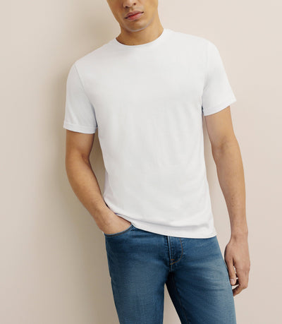 Pack de 2 t-shirts col rond blanc - IZAC