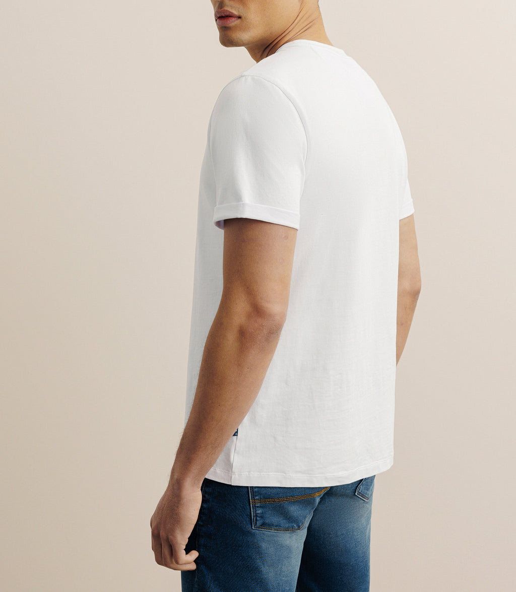 Pack de 2 t-shirts col rond blanc - IZAC