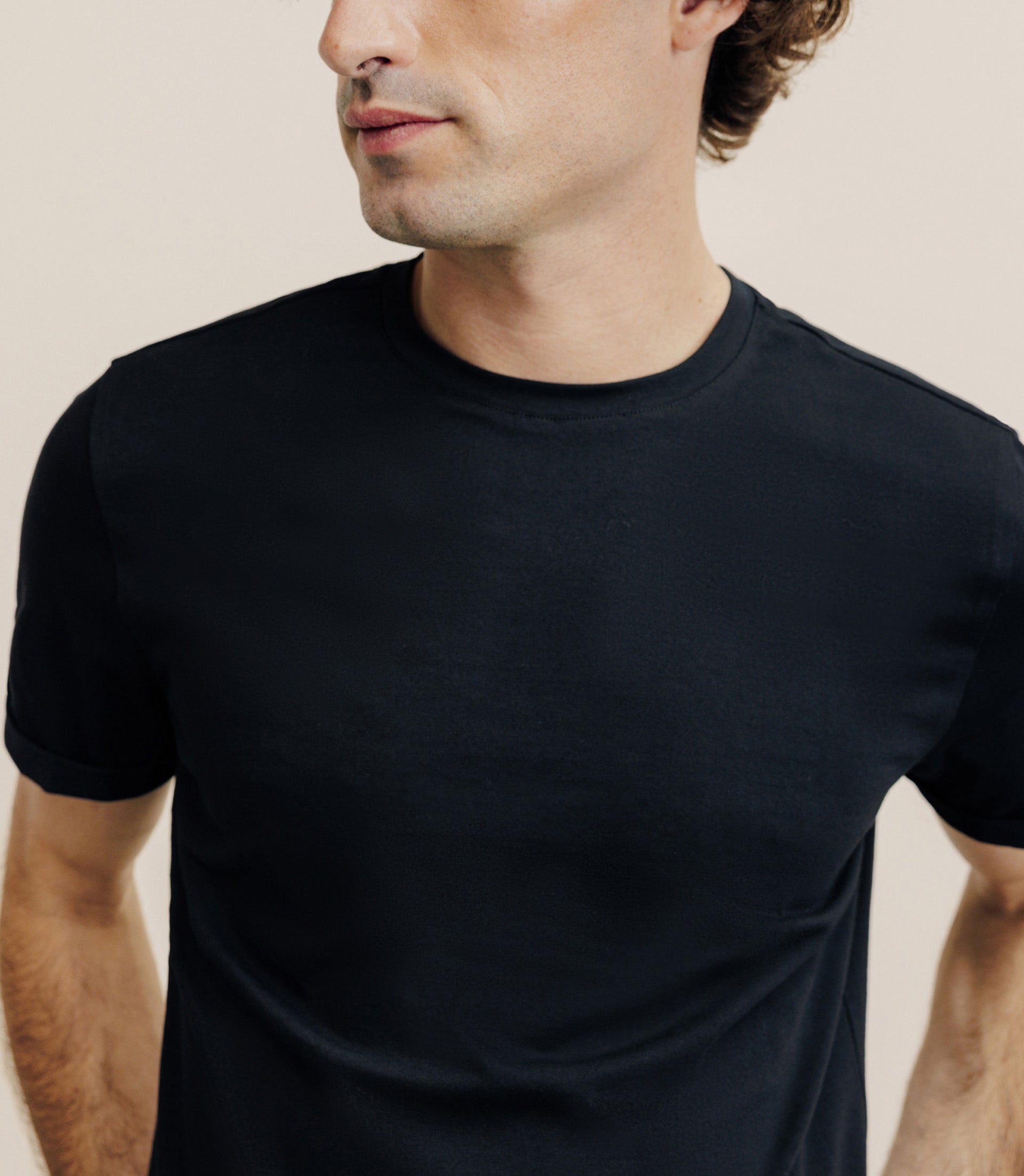 Pack de 2 t-shirts col rond noir et blanc - IZAC