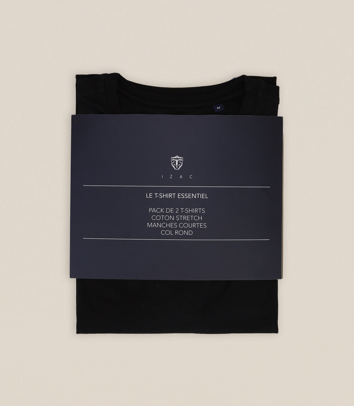 Pack de 2 t-shirts col rond noirs - IZAC
