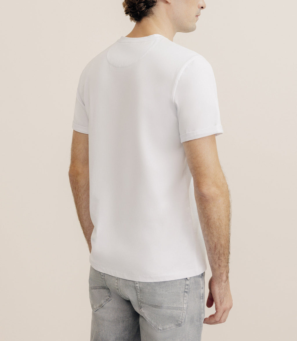 T-shirt col V blanc - IZAC