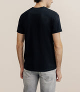 T-shirt col V noir - IZAC