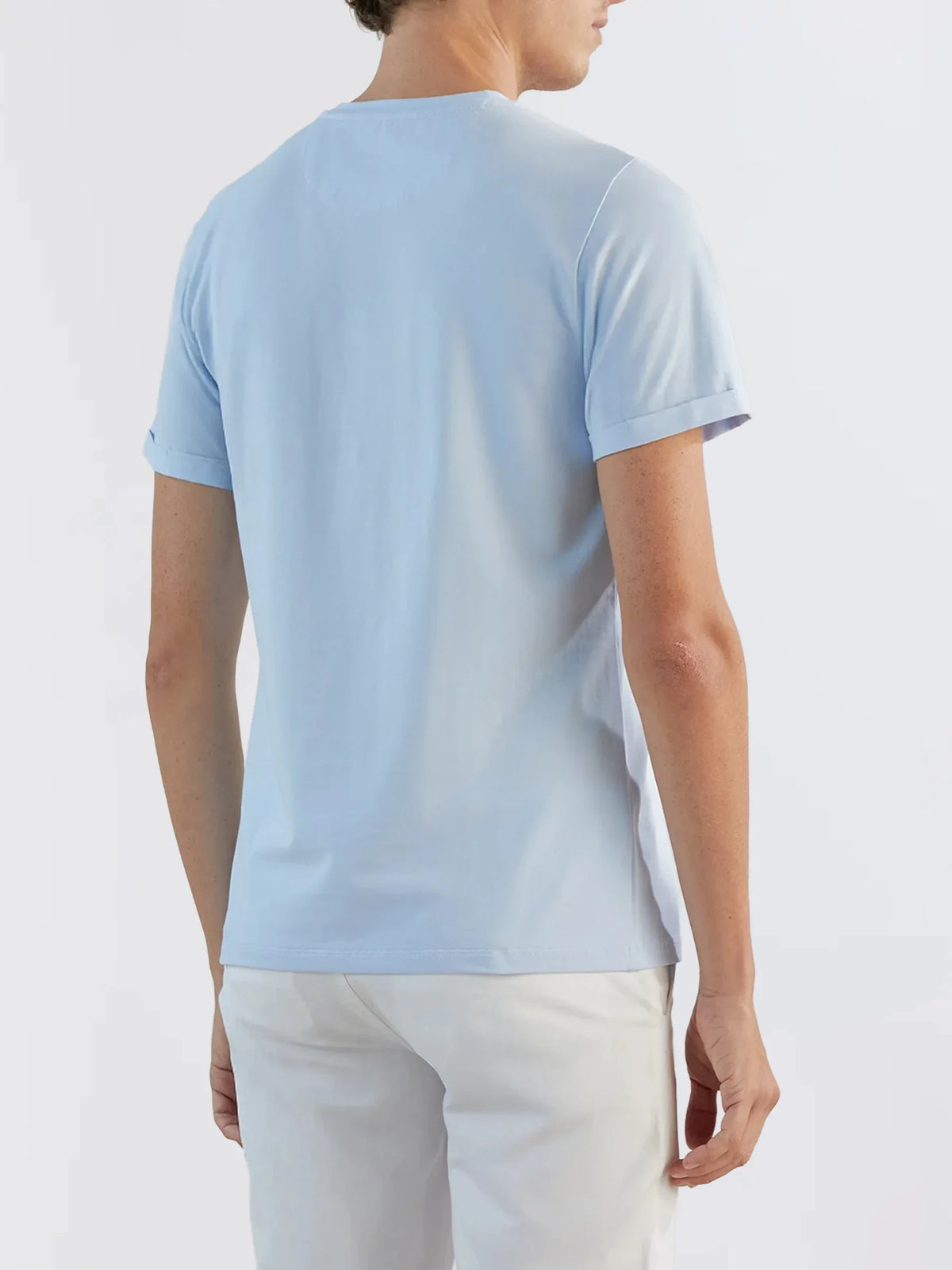 T-shirt col rond bleu ciel - IZAC