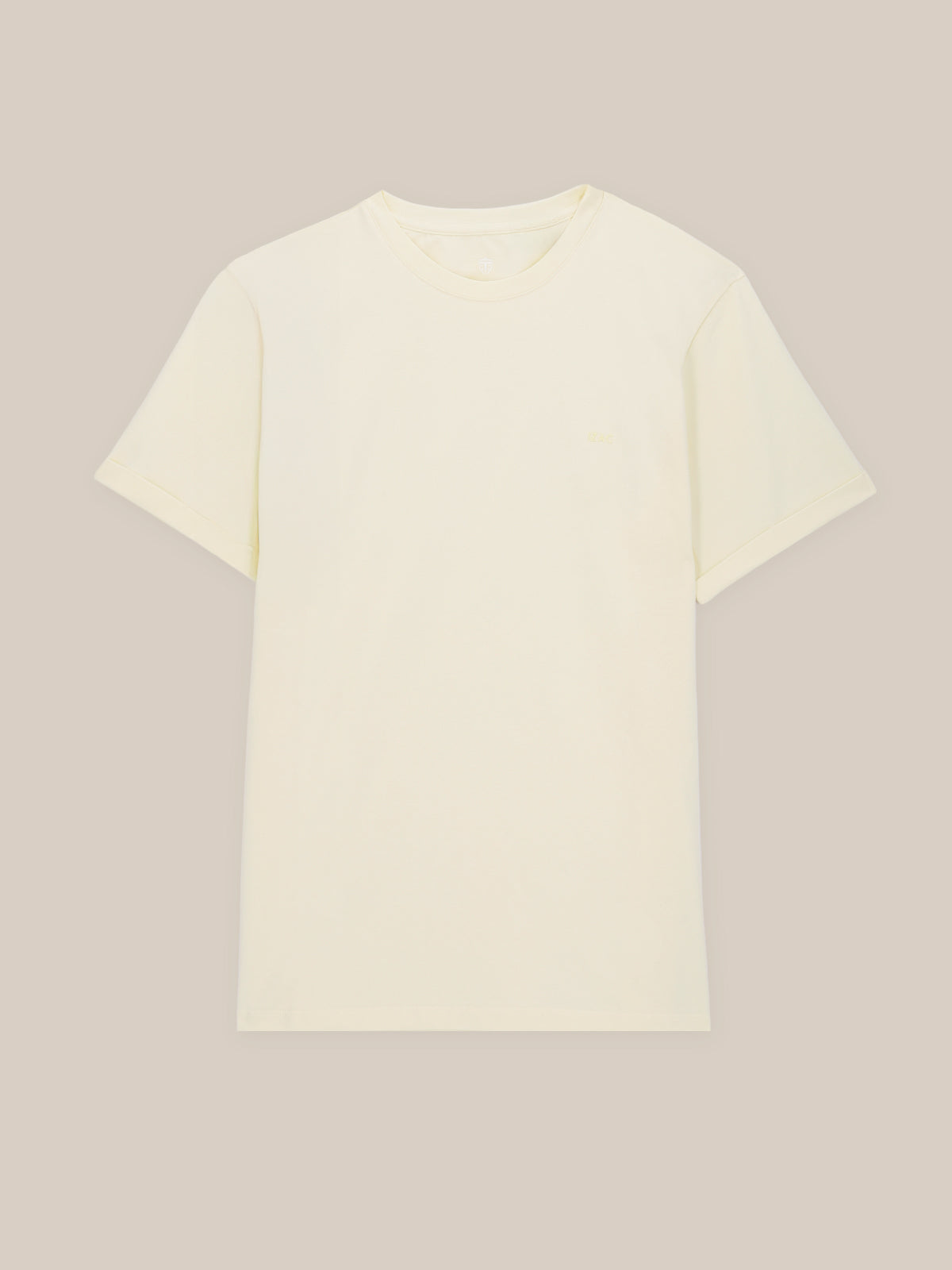 T-shirt col rond jaune pale - IZAC