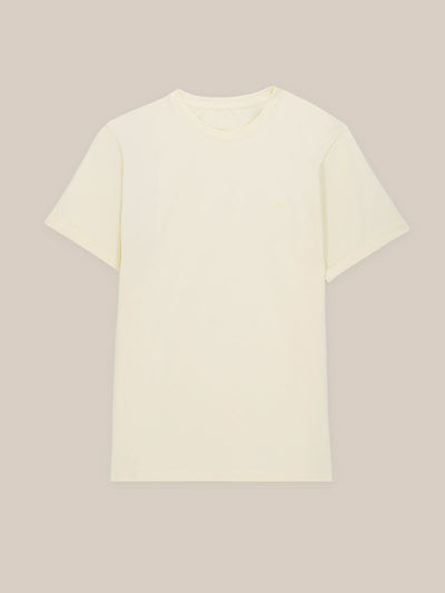 T-shirt col rond jaune pale - IZAC