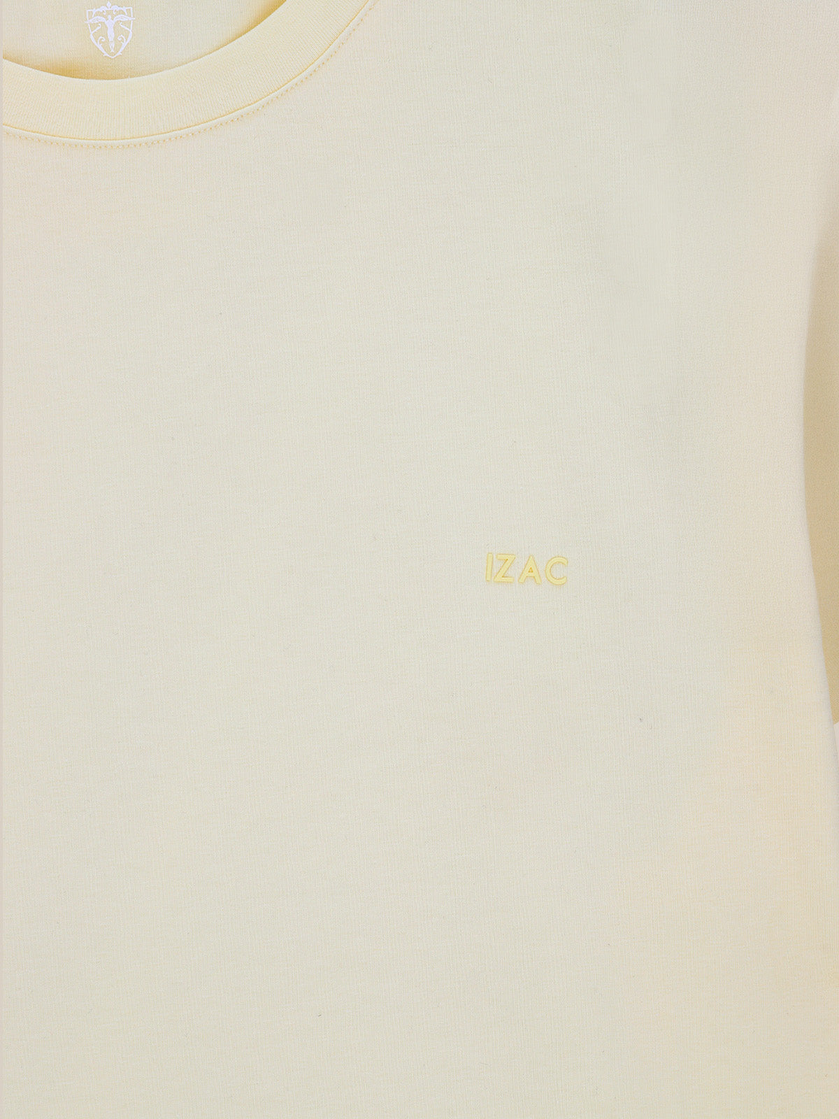 T-shirt col rond jaune pale - IZAC