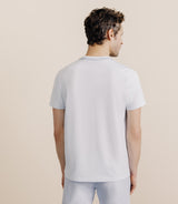 T-shirt col V avec poche bleu ciel - IZAC