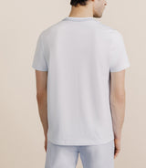 T-shirt col V avec poche bleu ciel - IZAC