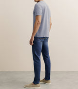 T-shirt col V bleu gris - IZAC