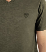 T-shirt col V kaki - IZAC