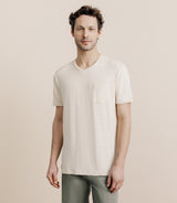T-shirt col V 100% lin naturel - IZAC