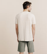 T-shirt col V 100% lin naturel - IZAC