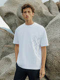 T-shirt oversize col rond blanc - IZAC