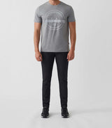 T-shirt col rond avec logo gris chiné "Hamilton" - IZAC