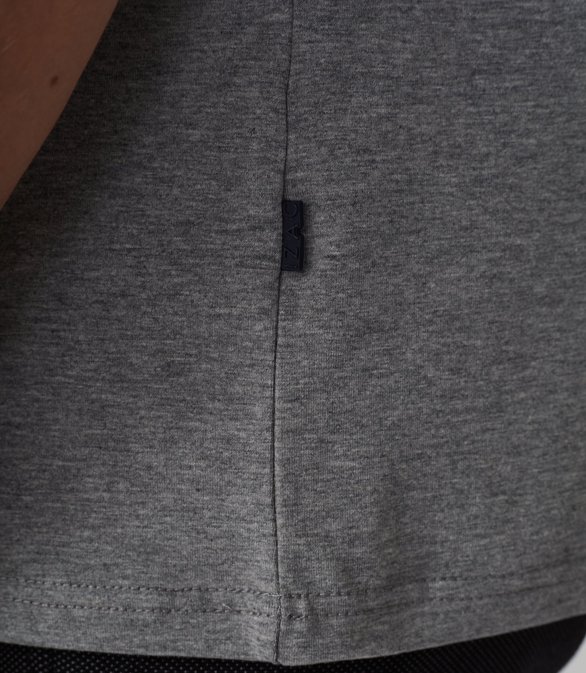 T-shirt col rond avec logo gris chiné "Hamilton" - IZAC