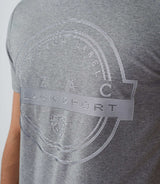 T-shirt col rond avec logo gris chiné "Hamilton" - IZAC