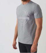 T-shirt col rond avec logo gris chiné "Hamilton" - IZAC