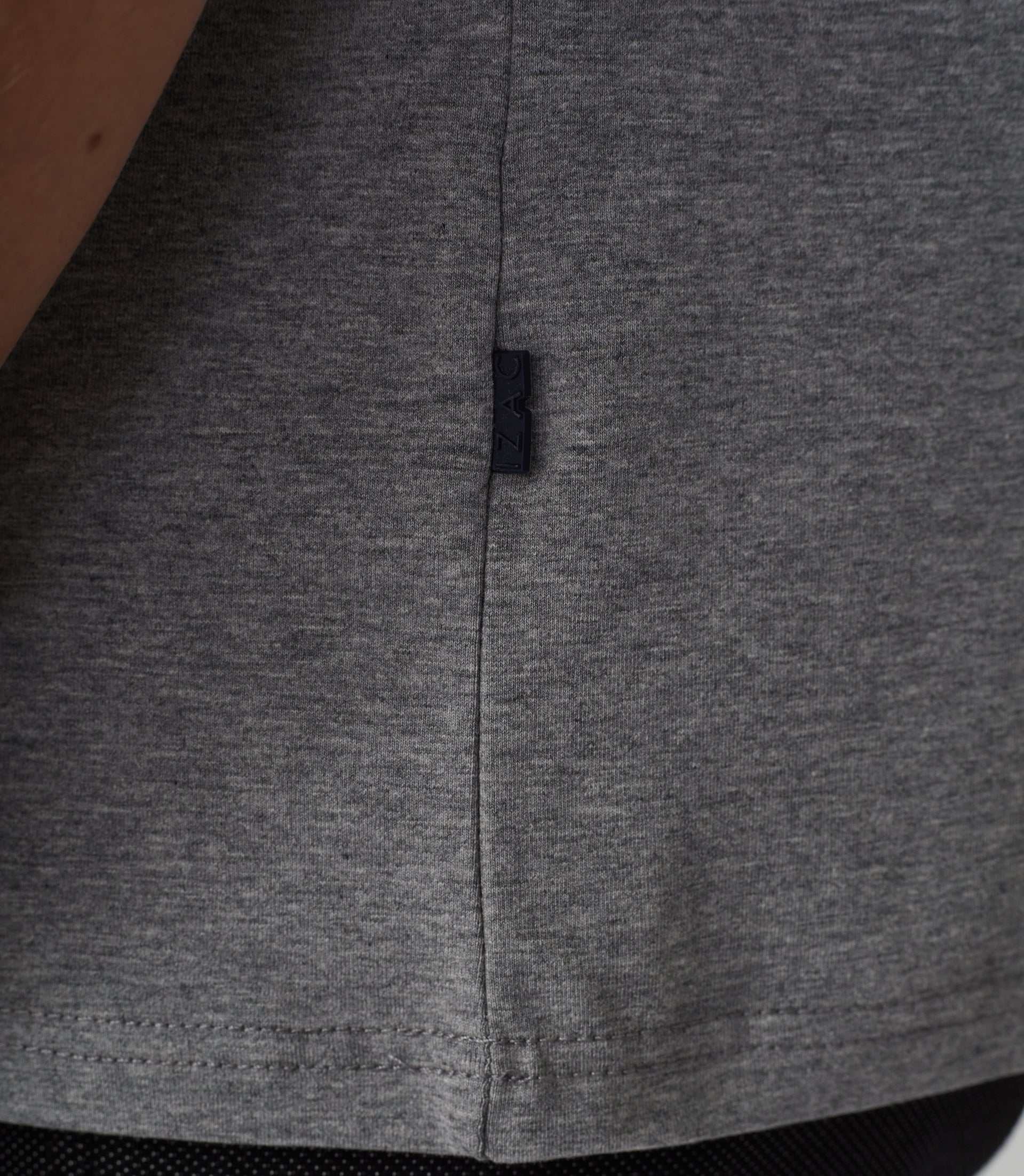 T-shirt col rond avec logo gris chiné "Hamilton" - IZAC