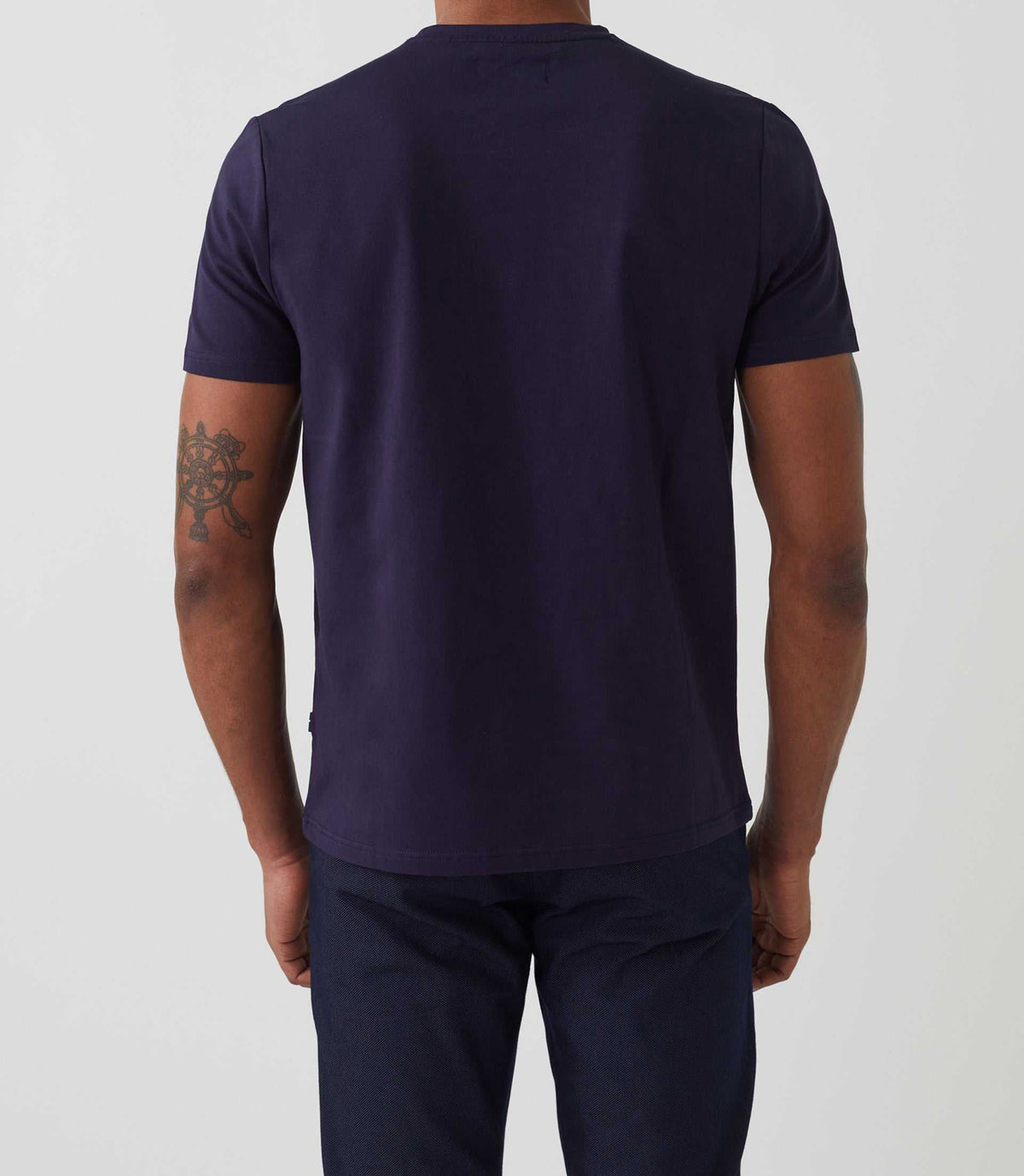 T-shirt col rond avec logo marine "Hamilton" - IZAC