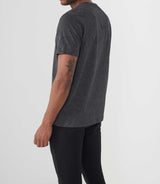 T-shirt manches courtes avec logo gris anthracite "Hector" - IZAC