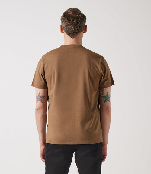 T-shirt col rond poche logo camel foncé GABRIEL - IZAC