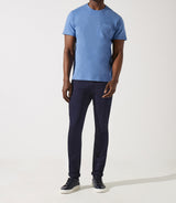 T-shirt col rond poche logo indigo GABRIEL - IZAC