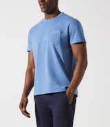 T-shirt col rond poche logo indigo GABRIEL - IZAC