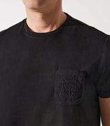 T-shirt col rond poche logo noir GABRIEL - IZAC