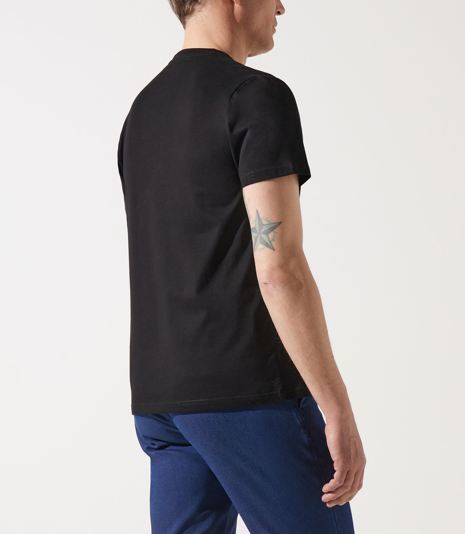 T-shirt col rond poche logo noir GABRIEL - IZAC