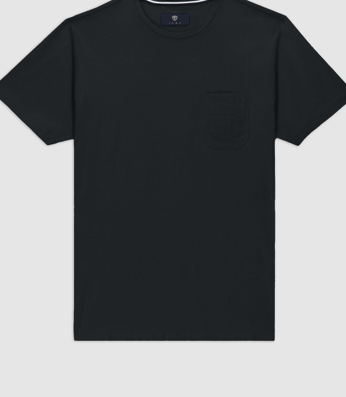 T-shirt col rond poche logo noir GABRIEL - IZAC