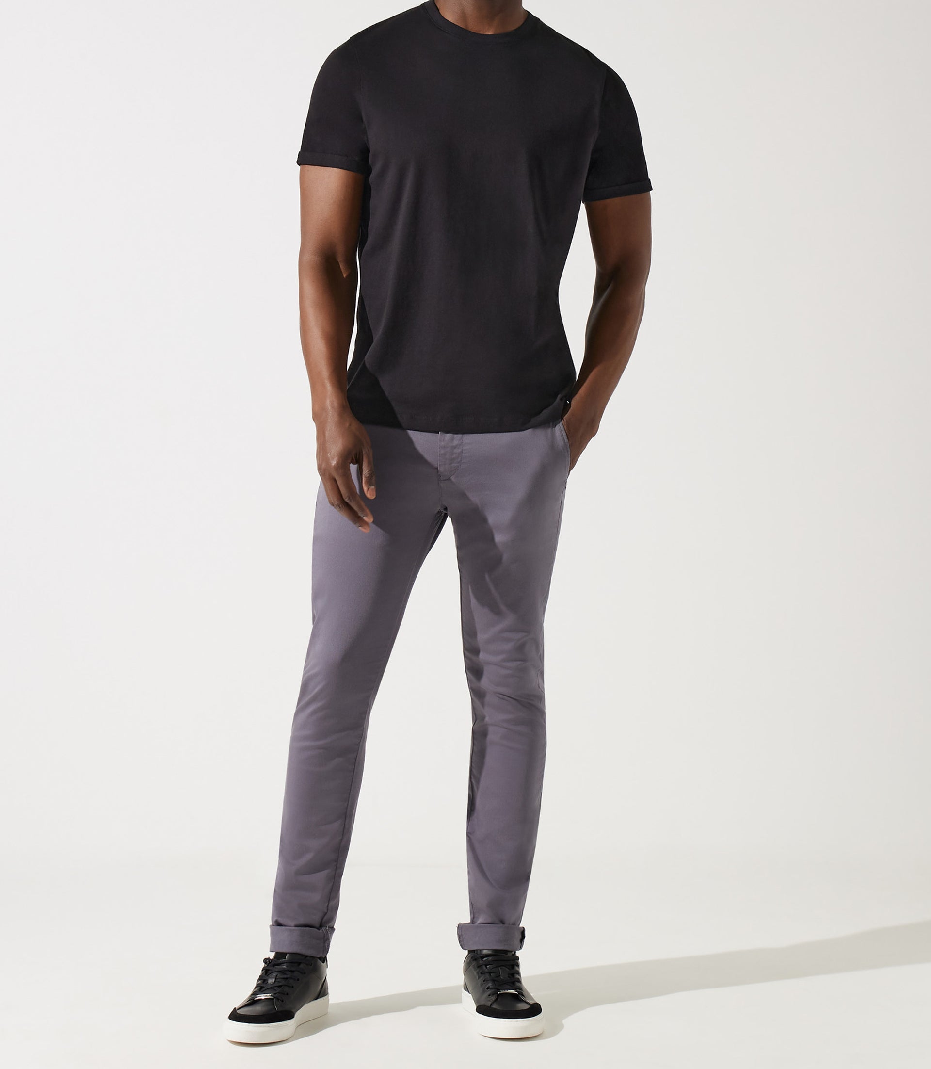 T-shirt en coton noir - IZAC