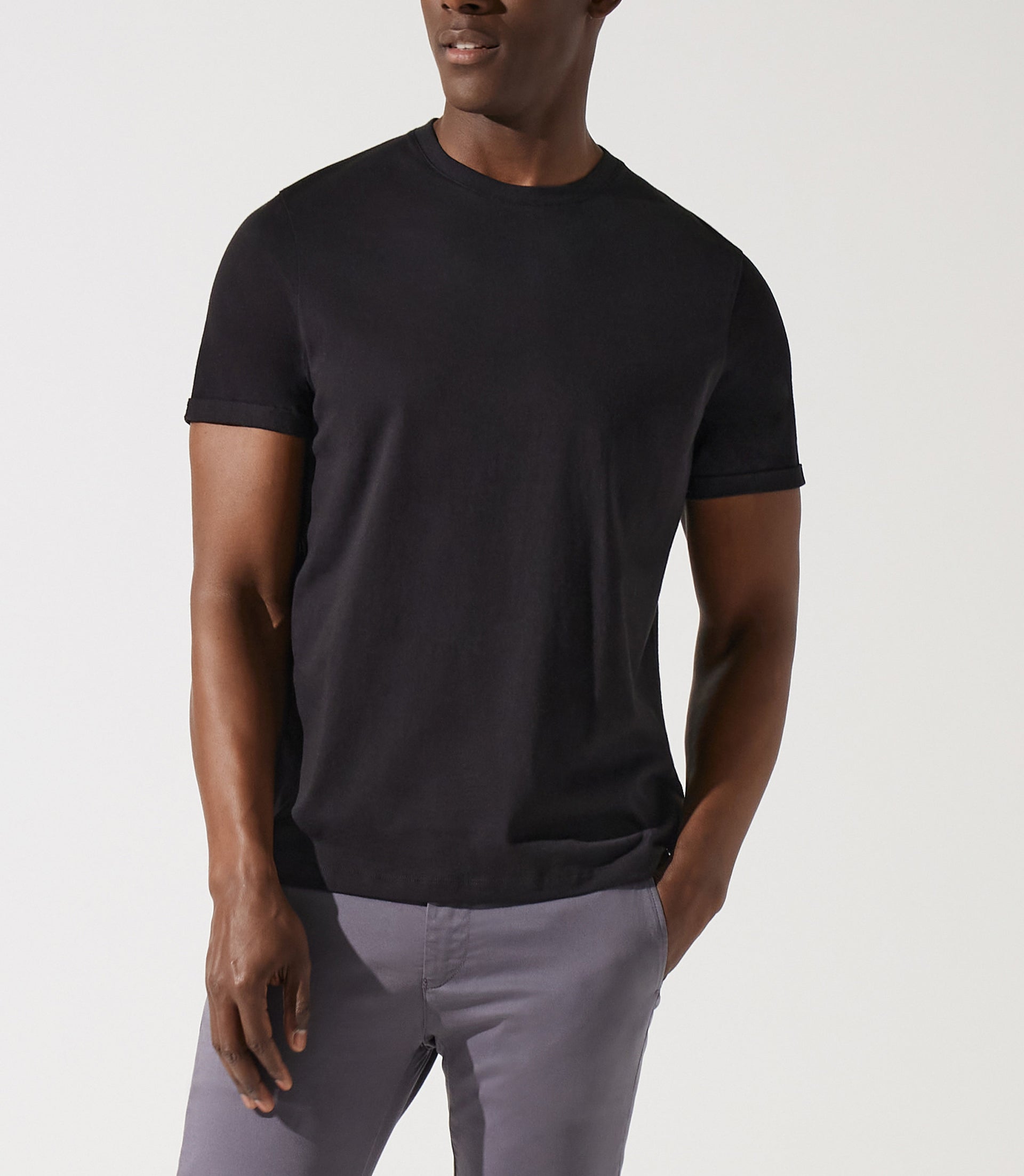 T-shirt en coton noir - IZAC