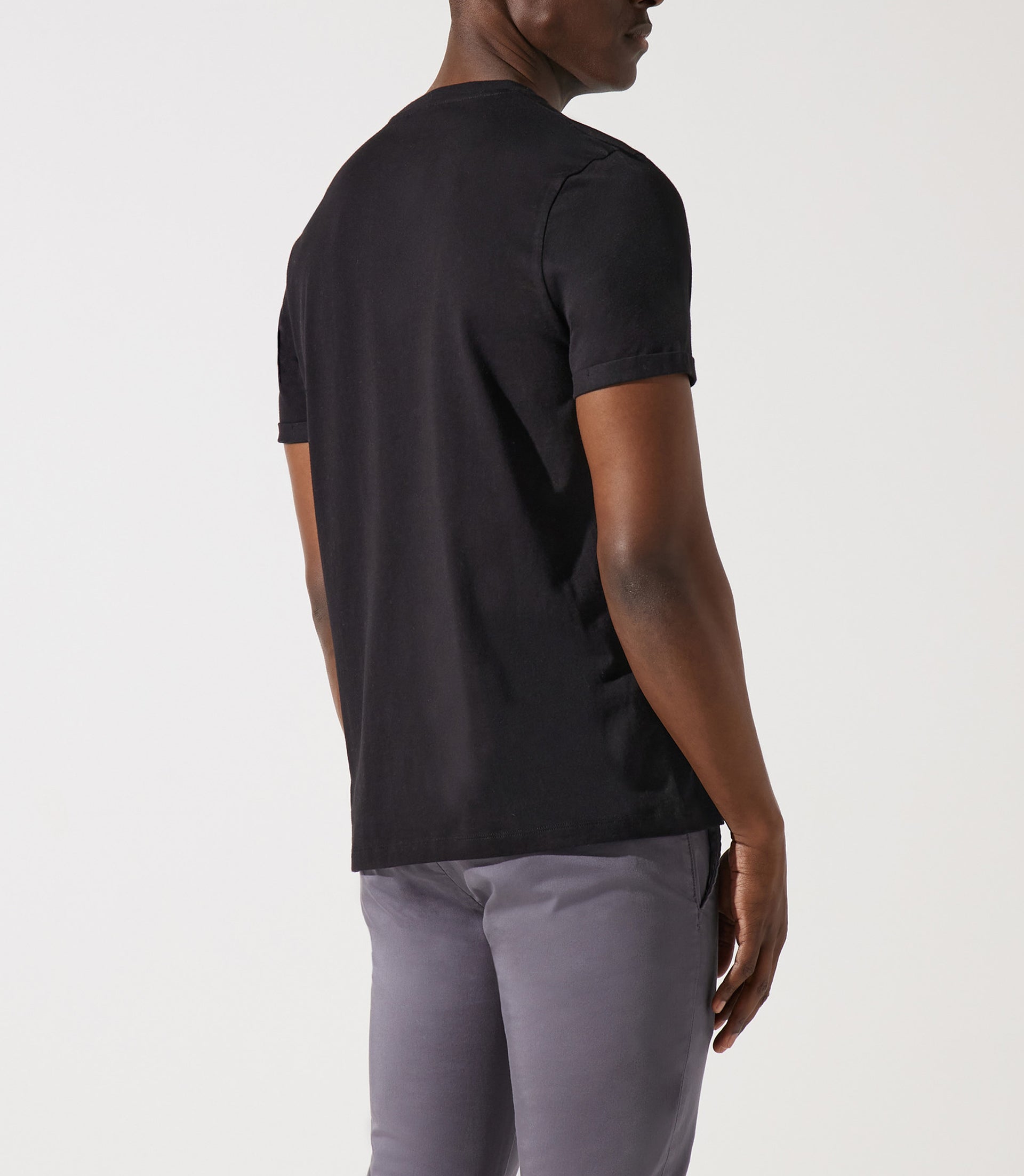 T-shirt en coton noir - IZAC