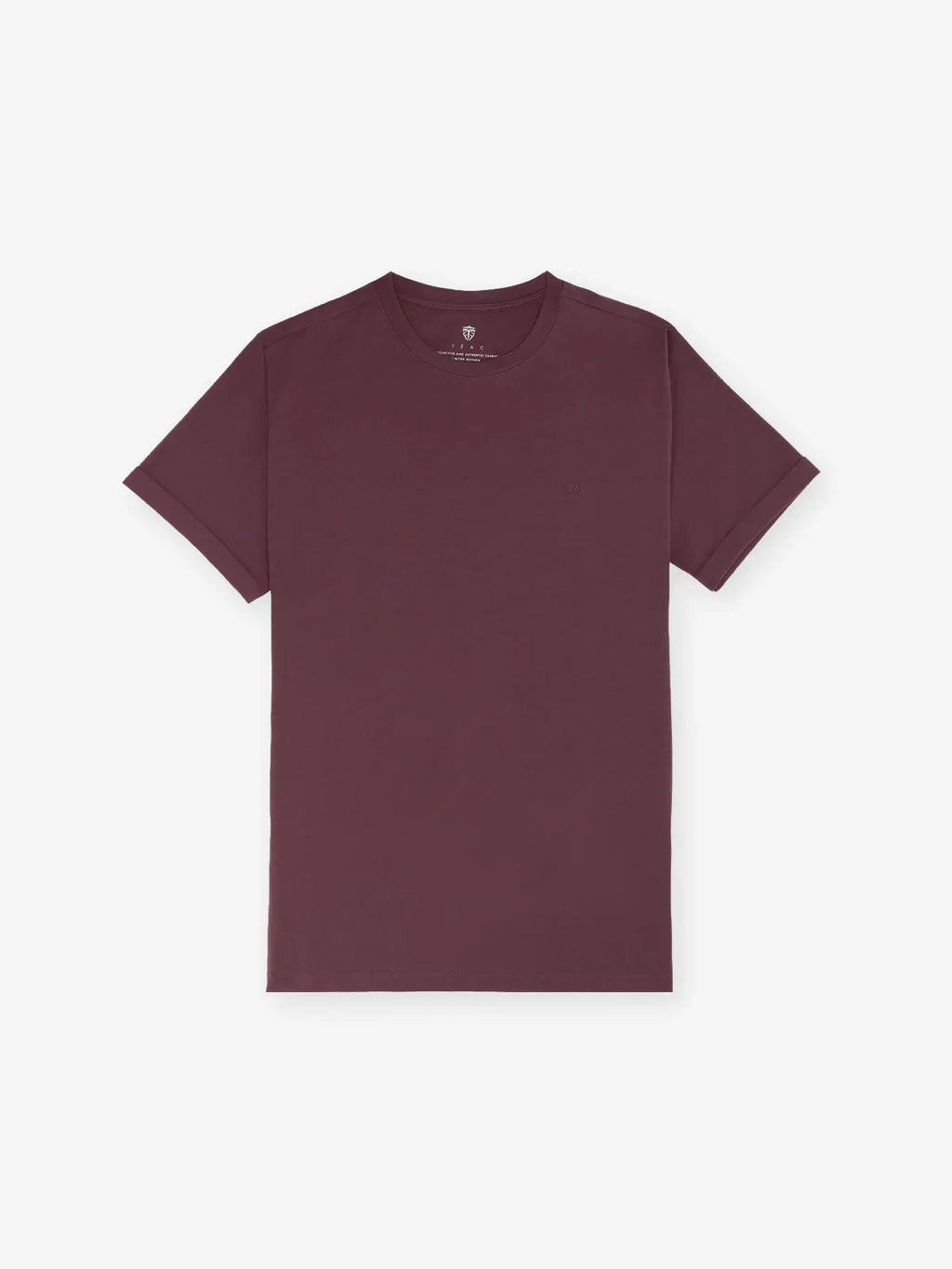 T-shirt col rond basique bordeaux - IZAC