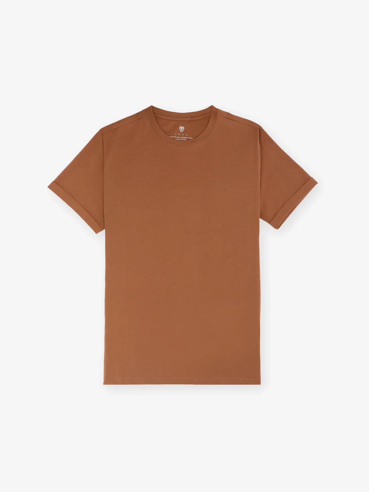 T-shirt col rond basique bronze - IZAC